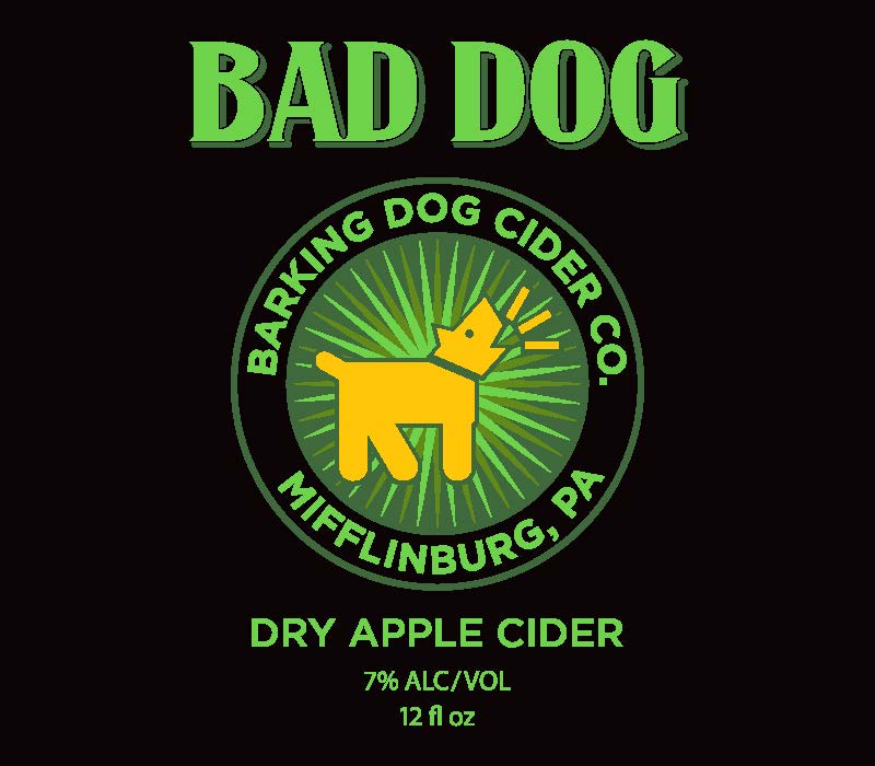 dry apple cider label