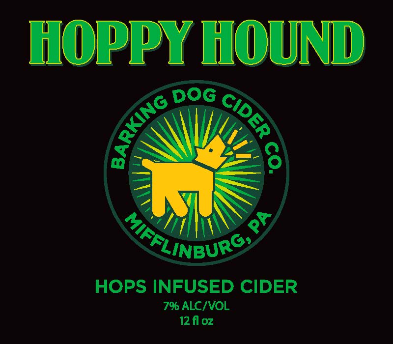 hops infused cider label