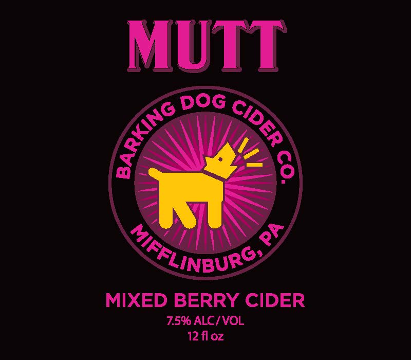 mixed berry cider label